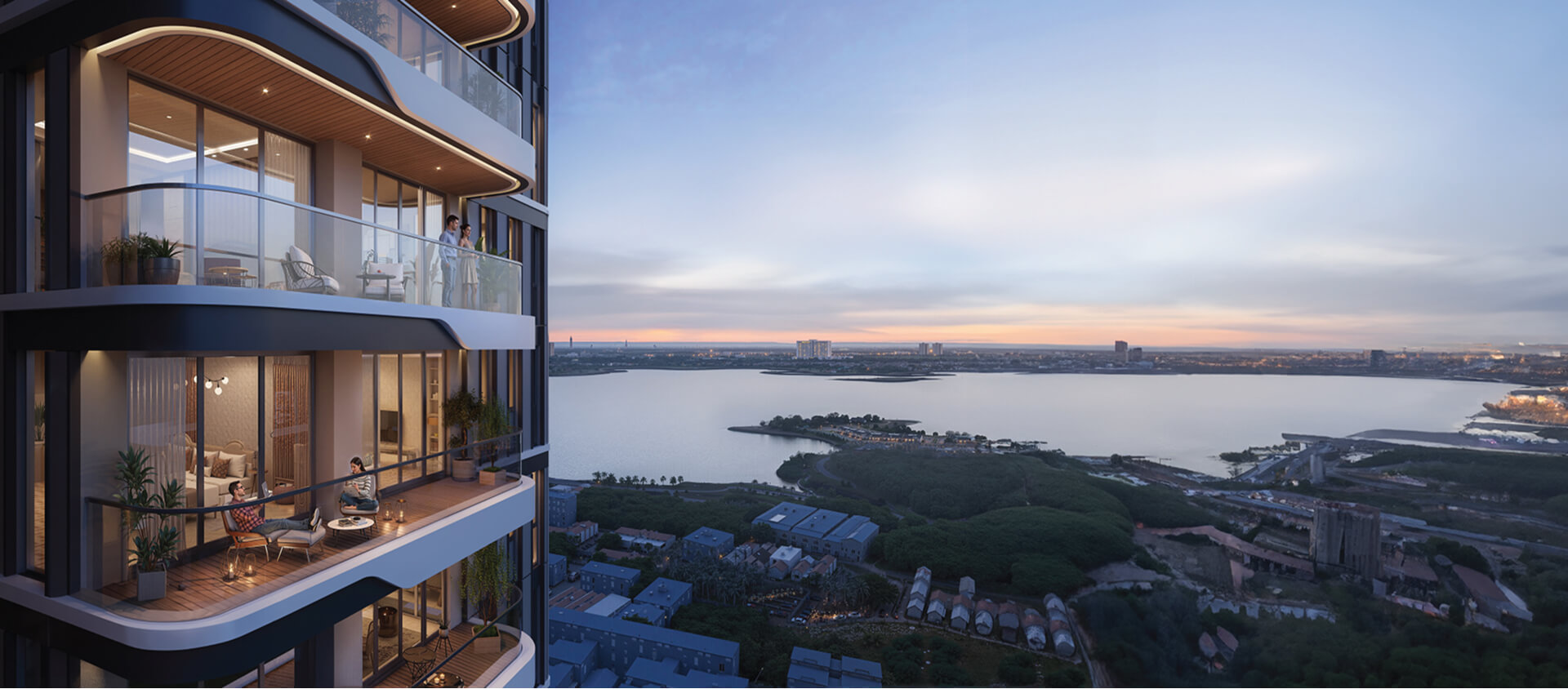 Balcony lake view