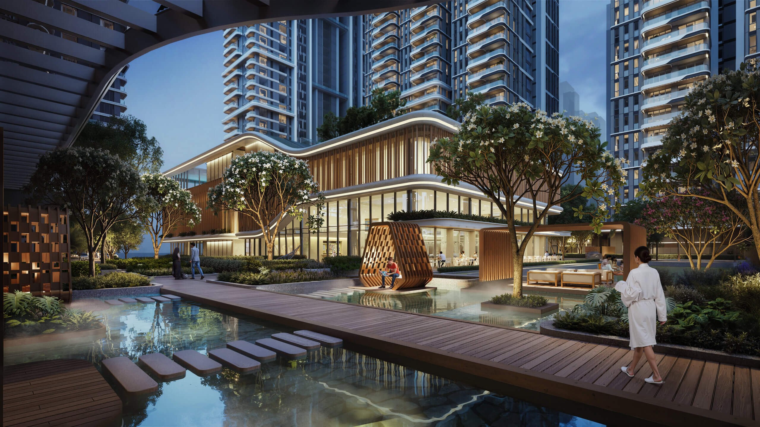 Lakefront pool